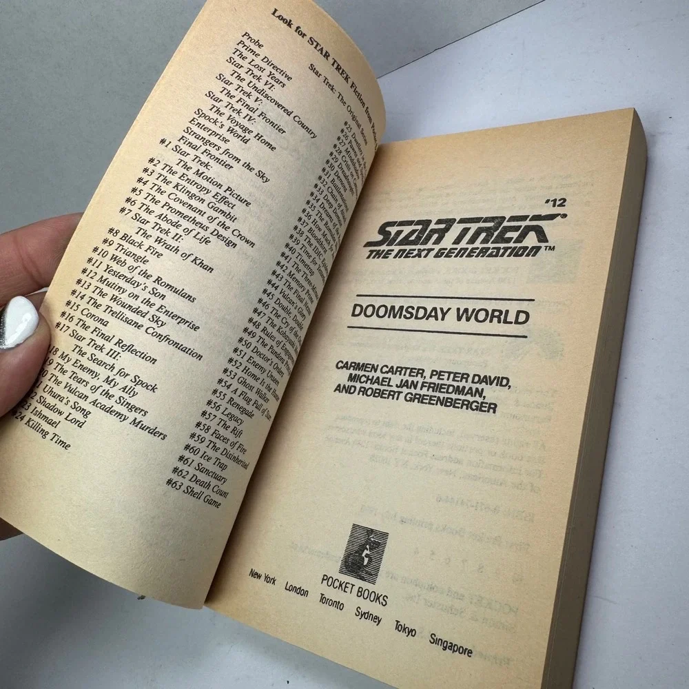 Star Trek The Next Generation‎ Doomsday World Novel 12 Pocket Books